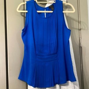 Ann Taylor sleeveless blue top